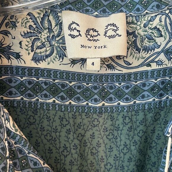 NWOT Sea New York 100% silk Green Sabine midi dress, Sz 4,  $425 B18 - Picture 3 of 10